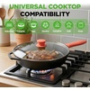 image:imageNutriChef 10 amp 12 PreSeasoned Cast Iron Pans  Durable Nonstick Skillets CoolTouch Silicone Handle For Oven Grill amp All StovetopsBlack