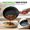 image:imageNutriChef 10 amp 12 PreSeasoned Cast Iron Pans  Durable Nonstick Skillets CoolTouch Silicone Handle For Oven Grill amp All StovetopsBlack