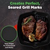 image:imageNutriChef 11 Enameled Cast Iron Steak Grill Pan  Square Skillet with Drip Spout For All Cooktops Perfect Grill Marks  NCCIES47