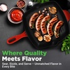 image:imageNutriChef 11 Enameled Cast Iron Steak Grill Pan  Square Skillet with Drip Spout For All Cooktops Perfect Grill Marks  NCCIES47