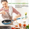image:imageNutriChef 11 Pc Pots and Pans Set  Non Stick Cookware Set with Ceramic Coating Ergonomic Handles Induction Ready Includes Saucepan Dutch Oven Large amp Small Fry Pans  Royal BlueRoyal Blue