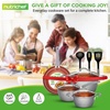 image:imageNutriChef 11 Pc Pots and Pans Set  Non Stick Cookware Set with Ceramic Coating Ergonomic Handles Induction Ready Includes Saucepan Dutch Oven Large amp Small Fry Pans  Royal BlueGray