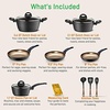 image:imageNutriChef 12Pc Blue Nonstick Cookware Set  Professional Pots amp Pans with Durable Coating All Cooktops Compatible Including InductionBlack