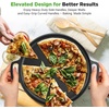 image:imageNutriChef 13Inch Flat Cast Iron Pizza Pan  Versatile PreSeasoned Round Cooking Griddle w BuiltIn Handles for Oven Grill Stove and Campfires