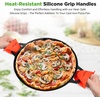 image:imageNutriChef 13Inch Flat Cast Iron Pizza Pan  Versatile PreSeasoned Round Cooking Griddle w BuiltIn Handles for Oven Grill Stove and Campfires