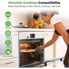 image:imageNutriChef 13Inch Flat Cast Iron Pizza Pan  Versatile PreSeasoned Round Cooking Griddle w BuiltIn Handles for Oven Grill Stove and Campfires