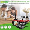 image:imageNutriChef 13Piece Nonstick Cookware  Heat Resistant Kitchen Ware Set wSaucepan Frying Pans Cooking Pots Casserole Lids Ladle Fork Strainer  NCCWA13 BlackBlack