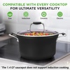 image:imageNutriChef 14Piece NonStick Pots and Pans Set  Induction Ready MultiSized Cooking Pots with Lids Small and Medium Frying Pans with Slotted Spatula Pasta Server Soup Ladle Silicone Handles