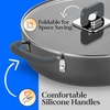 image:imageNutriChef 17Piece NonStick Pans amp Pots Set  SpaceSaving InductionCompatible Foldable Knob Black Cookware with HeatResistant Utensils for Kitchen amp RVGray
