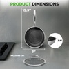 image:imageNutriChef 6Piece TriPly Stainless Steel Frying Pan Set  8 10 12 NonStick Skillets with Lids Induction Compatible Oven Safe ScratchResistant Dishwasher SafeStainless Steel