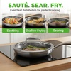 image:imageNutriChef 6Piece TriPly Stainless Steel Frying Pan Set  8 10 12 NonStick Skillets with Lids Induction Compatible Oven Safe ScratchResistant Dishwasher SafeStainless Steel