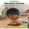 image:imageNutriChef 6Piece TriPly Stainless Steel Frying Pan Set  8 10 12 NonStick Skillets with Lids Induction Compatible Oven Safe ScratchResistant Dishwasher SafeStainless Steel
