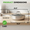 image:imageNutriChef 6Piece TriPly Stainless Steel Frying Pan Set  8 10 12 NonStick Skillets with Lids Induction Compatible Oven Safe ScratchResistant Dishwasher SafeStainless Steel
