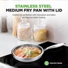 image:imageNutriChef 6Piece TriPly Stainless Steel Frying Pan Set  8 10 12 NonStick Skillets with Lids Induction Compatible Oven Safe ScratchResistant Dishwasher SafeStainless Steel