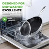 image:imageNutriChef 6Piece TriPly Stainless Steel Frying Pan Set  8 10 12 NonStick Skillets with Lids Induction Compatible Oven Safe ScratchResistant Dishwasher SafeStainless Steel