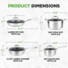 image:imageNutriChef 8Piece Triply Cookware Set Stainless Steel  Triply Kitchenware Pots amp Pans Set Kitchen Cookware NonStick Coating  Sauce Pot Stew Pot Cooking Pot Frying Pan Lids  NC3PLY8ZStainless Steel