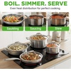 image:imageNutriChef 8Piece Triply Cookware Set Stainless Steel  Triply Kitchenware Pots amp Pans Set Kitchen Cookware NonStick Coating  Sauce Pot Stew Pot Cooking Pot Frying Pan Lids  NC3PLY8ZStainless Steel