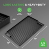image:imageNutriChef Cast Iron Reversible Griddle 18x10 Inch  PreSeasoned Flat Top amp Ridged Grill Side Stove Top Griddle for Gas Grill Outdoor amp Indoor CookingBlack