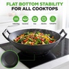 image:imageNutriChef Cast Iron Wok with Wooden Lid  PreSeasoned Chinese Wok for StirFry Compatible with Multiple Cooktops Including Induction Large 58 Qt Capacity 14 Diameter