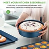 image:imageNutriChef Kitchenware Pots amp Pans Set  Highqualified Basic Kitchen Cookware Set NonStick 20Piece SetBlue