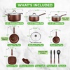 image:imageNutriChef Kitchenware Pots amp Pans Set  Highqualified Basic Kitchen Cookware Set NonStick 20Piece SetBrown