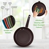 image:imageNutriChef Metallic Ridge Line Nonstick Cooking Kitchen Cookware Pots and Pan Set with with Lids and Utensils 12 Piece Set GrayBrown