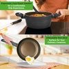 image:imageNutriChef Metallic Ridge Line Nonstick Cooking Kitchen Cookware Pots and Pan Set with with Lids and Utensils 12 Piece Set GrayGray