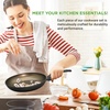 image:imageNutriChef Metallic Ridge Line Nonstick Cooking Kitchen Cookware Pots and Pan Set with with Lids and Utensils 12 Piece Set GrayGray