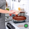 image:imageNutriChef NCCW11BL Nonstick Cookware Excilon Home Kitchen Ware Pots amp Pan Set with Saucepan Frying Pans Cooking Pots Lids Utensil PTFEPFOAPFOS free 11 Pcs BlueGray