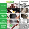 image:imageNutriChef Space Saver 17Piece Nonstick Cookware Set  Brown Pots and Pans with Stackable Design Foldable Handles Induction ReadyBrown