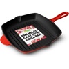 image:imageNutriChef 11 Enameled Cast Iron Steak Grill Pan  Square Skillet with Drip Spout For All Cooktops Perfect Grill Marks  NCCIES47