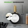 image:imageNutriChef 10 Inch Ceramic Coated Frying Pan  Non Stick Skillets with Titanium Handle Durable Ceramic Omelette Pan Easy to Clean PFOA FreeLarge