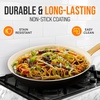 image:imageNutriChef 10 Inch Ceramic Coated Frying Pan  Non Stick Skillets with Titanium Handle Durable Ceramic Omelette Pan Easy to Clean PFOA FreeMedium