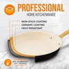 image:imageNutriChef 10 Inch Ceramic Coated Frying Pan  Non Stick Skillets with Titanium Handle Durable Ceramic Omelette Pan Easy to Clean PFOA FreeMedium