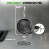 image:imageNutriChef 10 Stainless Steel Frying Pan  Triply Kitchenware Stir Fry Pan Kitchen Cookware wDAKIN Etching NonStick Coating Scratchresistant Raisedup Honeycomb Fire Textured Pattern NC3PL10