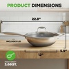 image:imageNutriChef 12 Stainless Steel Wok  Induction ready Non Stick Triply technology Scratchresistant Honeycomb Fire Textured PatternStainless Steel