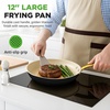 image:imageNutriChef 12Inch Professional Ceramic Frying Pan  Large Skillet with Golden Titanium Handle NonStick Ceramic Coating StainResistant Easy to Clean Ideal for Home Cooking12 Frying Pan