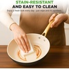 image:imageNutriChef 12Inch Professional Ceramic Frying Pan  Large Skillet with Golden Titanium Handle NonStick Ceramic Coating StainResistant Easy to Clean Ideal for Home Cooking10 Frying Pan