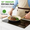 image:imageNutriChef 12Inch Professional Ceramic Frying Pan  Large Skillet with Golden Titanium Handle NonStick Ceramic Coating StainResistant Easy to Clean Ideal for Home Cooking10 Frying Pan