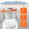 image:imageNutriChef 4Pack 16 oz Mason Jars with Lids  Thick Glass Canning Jars with Stainless Steel Lids  Ideal for DIY Spices Meal Prep Overnight Oats Jelly Jam Honey Candles Crafts amp More16 Pack