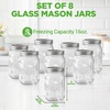 image:imageNutriChef 4Pack 16 oz Mason Jars with Lids  Thick Glass Canning Jars with Stainless Steel Lids  Ideal for DIY Spices Meal Prep Overnight Oats Jelly Jam Honey Candles Crafts amp More8 pack