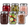 image:imageNutriChef 4Pack 16 oz Mason Jars with Lids  Thick Glass Canning Jars with Stainless Steel Lids  Ideal for DIY Spices Meal Prep Overnight Oats Jelly Jam Honey Candles Crafts amp More6 Pack