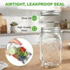 image:imageNutriChef 4Pack 16 oz Mason Jars with Lids  Thick Glass Canning Jars with Stainless Steel Lids  Ideal for DIY Spices Meal Prep Overnight Oats Jelly Jam Honey Candles Crafts amp More4 Pack