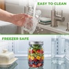 image:imageNutriChef 4Pack 16 oz Mason Jars with Lids  Thick Glass Canning Jars with Stainless Steel Lids  Ideal for DIY Spices Meal Prep Overnight Oats Jelly Jam Honey Candles Crafts amp More12 Pack