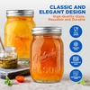 image:imageNutriChef 4Pack 16 oz Mason Jars with Lids  Thick Glass Canning Jars with Stainless Steel Lids  Ideal for DIY Spices Meal Prep Overnight Oats Jelly Jam Honey Candles Crafts amp More16 Pack