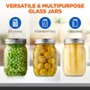 image:imageNutriChef 4Pack 16 oz Mason Jars with Lids  Thick Glass Canning Jars with Stainless Steel Lids  Ideal for DIY Spices Meal Prep Overnight Oats Jelly Jam Honey Candles Crafts amp More16 Pack