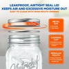 image:imageNutriChef 4Pack 16 oz Mason Jars with Lids  Thick Glass Canning Jars with Stainless Steel Lids  Ideal for DIY Spices Meal Prep Overnight Oats Jelly Jam Honey Candles Crafts amp More2 Pack