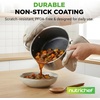 image:imageNutriChef 5 QT Stainless Steel Stew Pot  Triply Kitchenware Stew Pot with Glass Lid  DAKIN Etching NonStick Coating Scratchresistant Raisedup Honeycomb Fire Textured Pattern  NutriChef NC3PCASStainless Steel