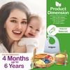 image:imageNutriChef Baby and Toddler 3 compartment plate bowl and spoon feeding set silicone suction Nontoxic all natural Bamboo baby food plate with silicone bib Rainbow Small