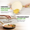 image:imageNutriChef Medium Nonstick Ceramic Frying Pan with Lid  Non Toxic 10 Inch Skillet with lid  Induction Compatible pan with Heat Resistance Handle  Easy to Clean and StainResistant12 Frying Pan